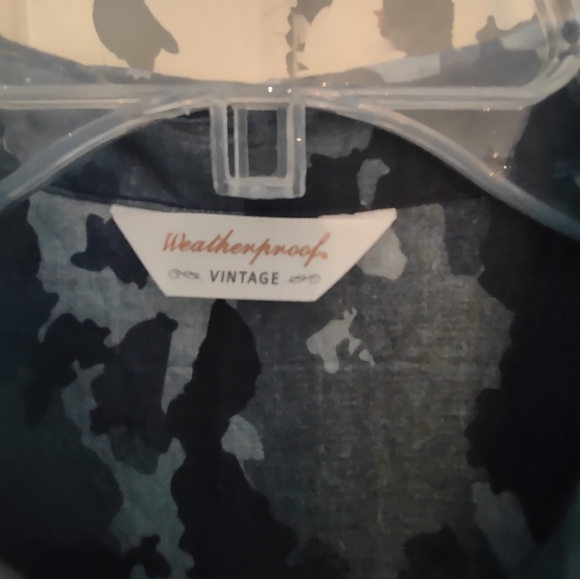 TIE-FRONT BLUE CAMO, BY WEATHERPROOF NWT, No Pricing. Sm/Medium - Picture 8 of 8